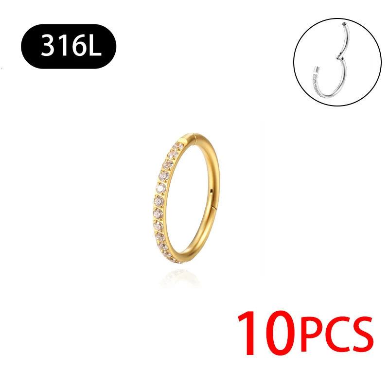 316L Navel Piercing Steel Earrings Nose Ring Piercing Jewelry Tragus Piercing Zirconia Sexy Body Jewelry 241120