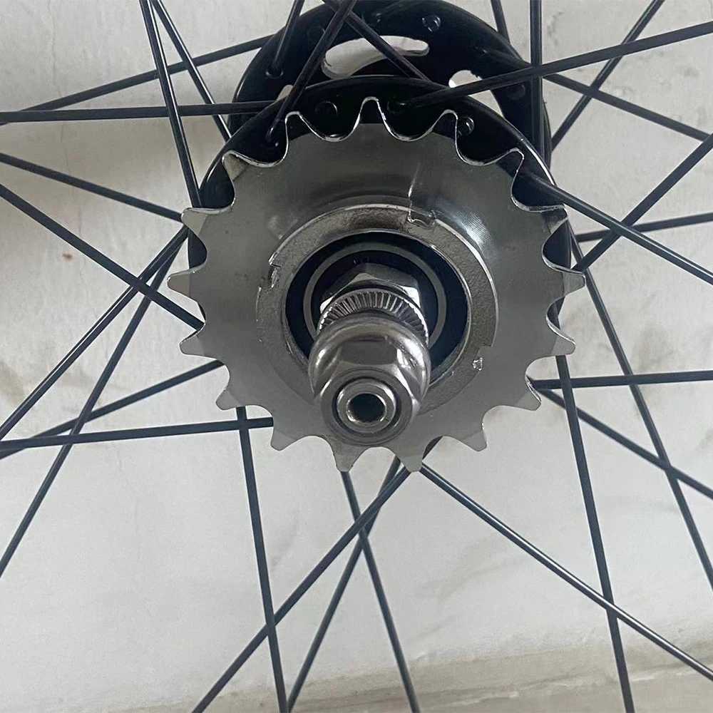 Bike Wheels Track Fixie Bike Flip-flop Aluminum Alloy Rim Single Speed Bicycle Wheelset Hight 70mm Front Rear 32H Hub Fixed Gear Bike Wheel S241223