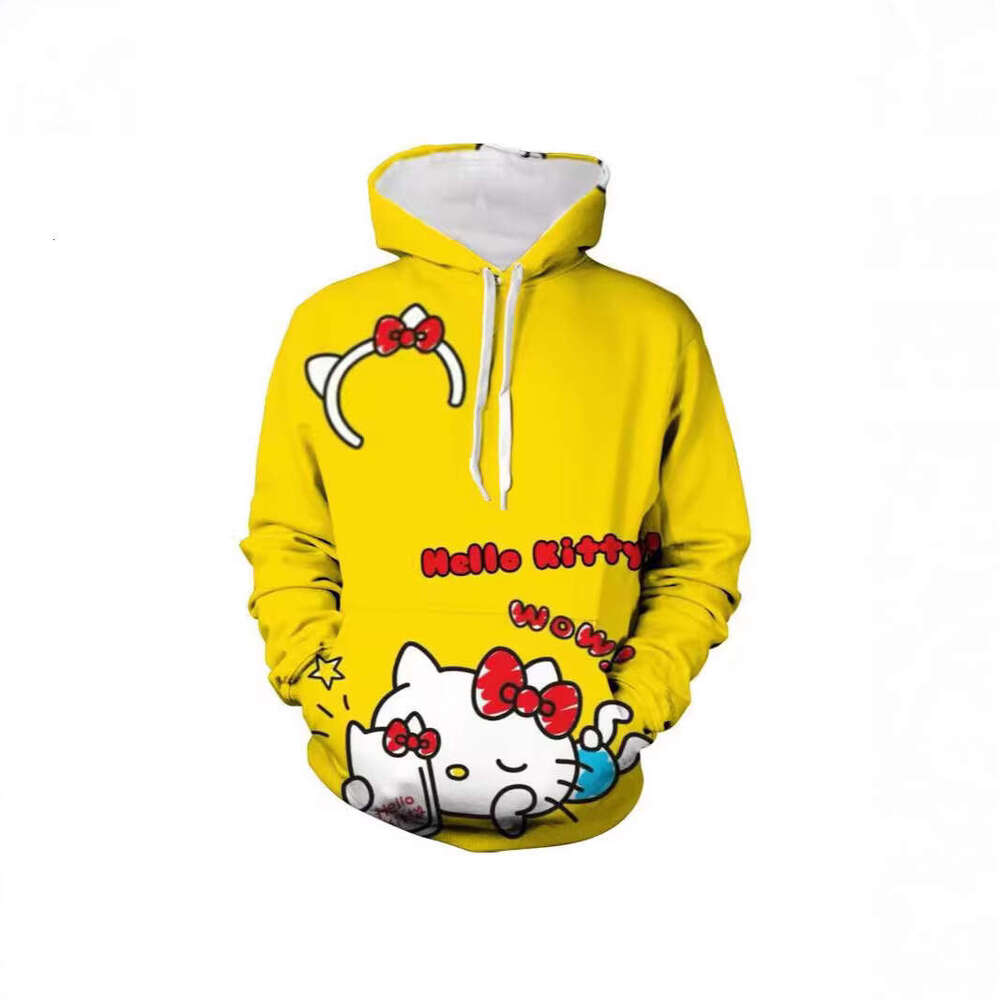 3D printed men's women's casual hooded sweatshirt for autumn and winter 2024