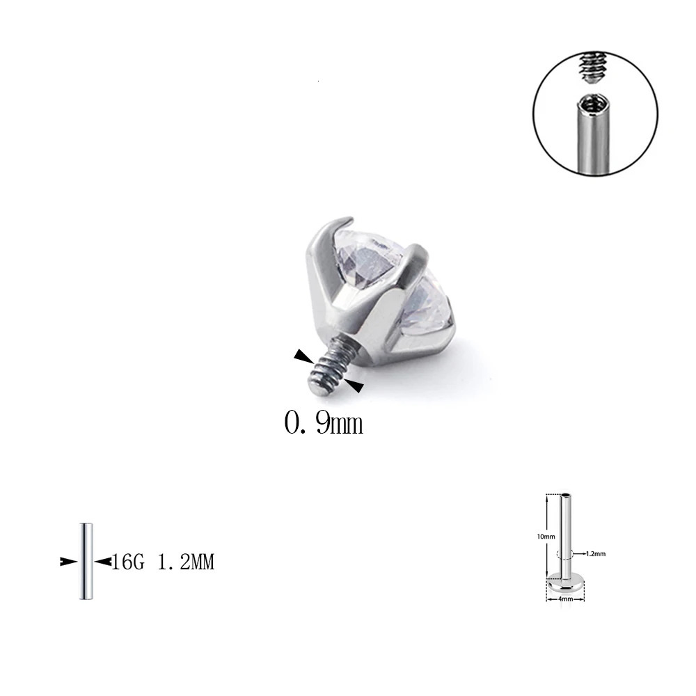 50 pieces of G23 perforated nose rings earrings lips eyebrows screw accessories female body jewelry sexy accessories 241202