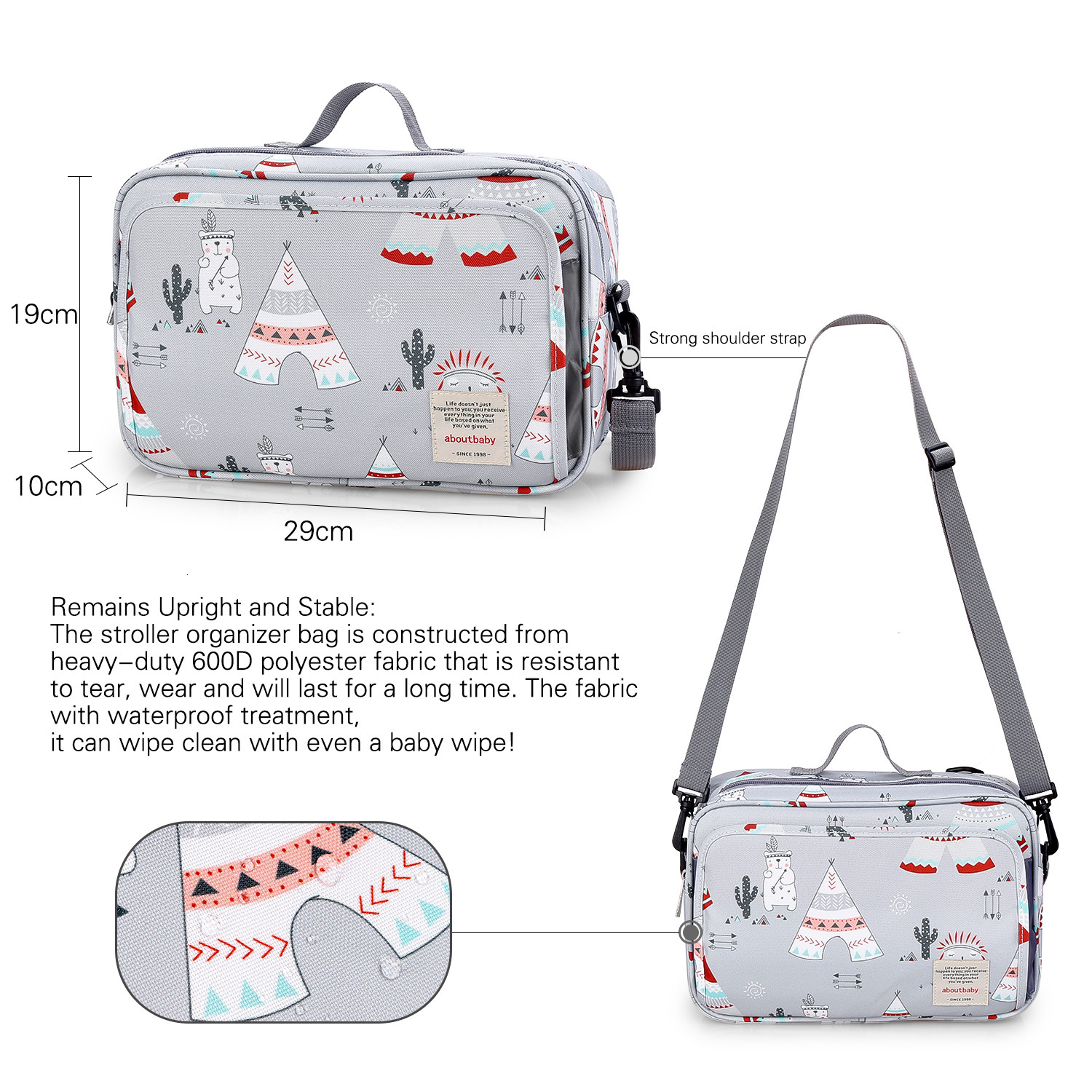 Waterproof Baby Mummy Bags Fashion Prints Wetdry For Disposable Reusable Maternity Diaper Bag Double Handle Wetbags