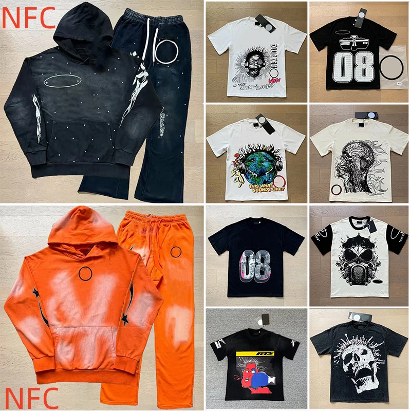 Designer Mens T Shirt Men Womens Shirts Summer Fashion clothes Tshirt Wash Letters Casual streetwear Washed Short Sleeve Man Tee Woman Tops Clothing US/Size S-XL NFC