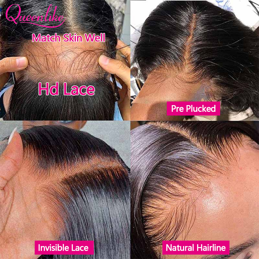 Real Transparent Frontal 13X4 Straight Human Hair For Women Scalp Top Wigs Thin Hd Invisible Lace