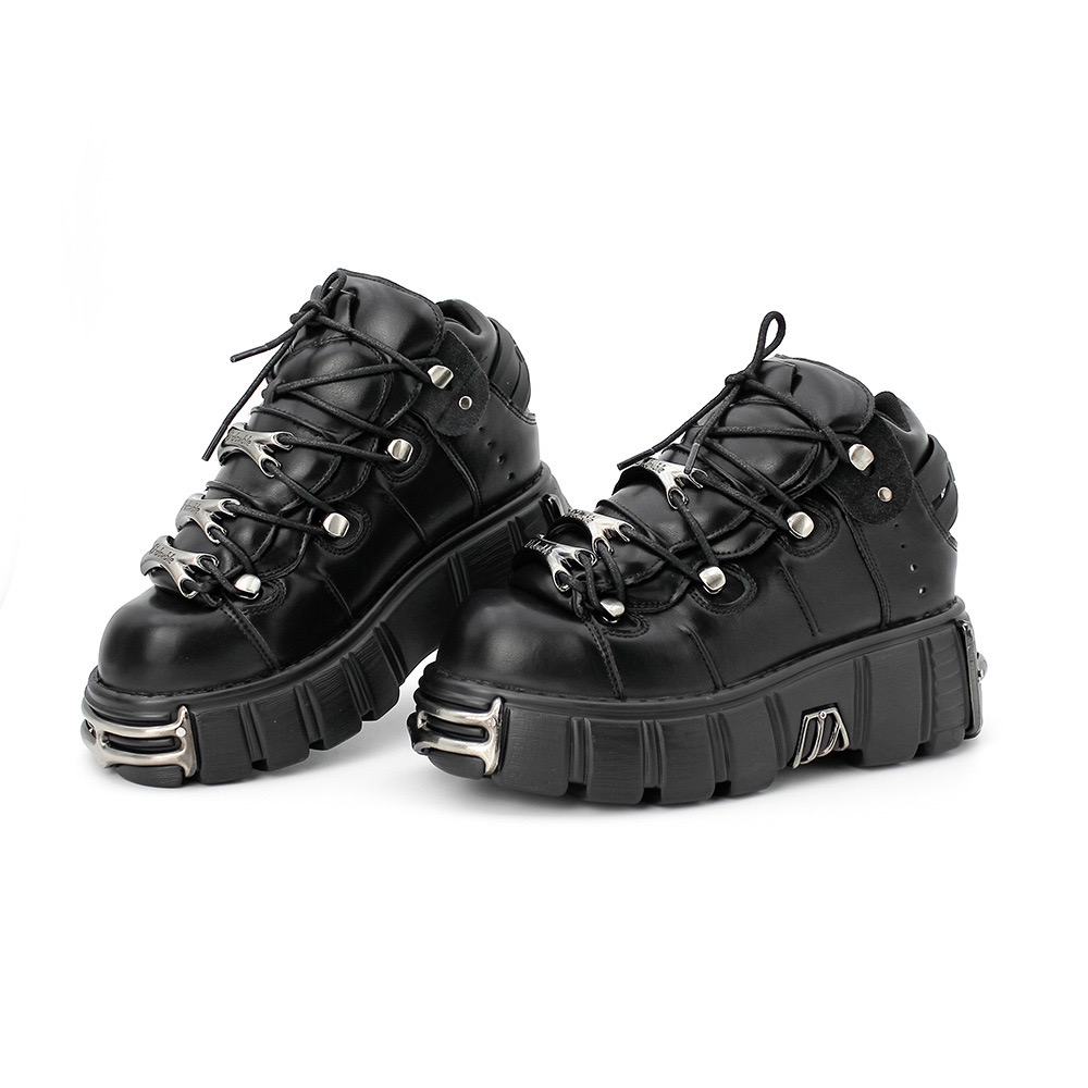 Punk Sneakers 30dec Rock 7cm Platform Woman Creepers Female Casual Flats Metal Decoration Thick Bottom Women Tennis Shoes