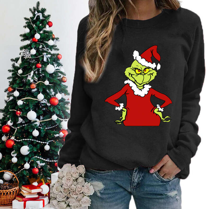 2024 Greentown trendy new Christmas casual loose top autumn winter fashionable men's and women's hoodie