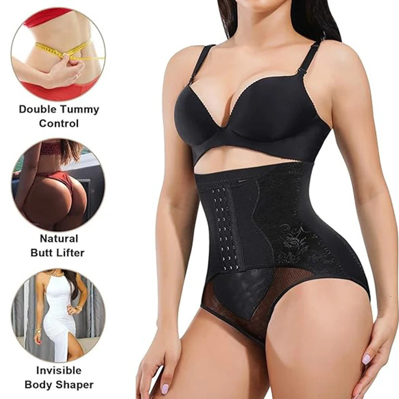 BurVogue Butt Lifter Panties High Waist Tummy Control Body Shaper Cincher Panty Girdle Shapewear Underwear 241121