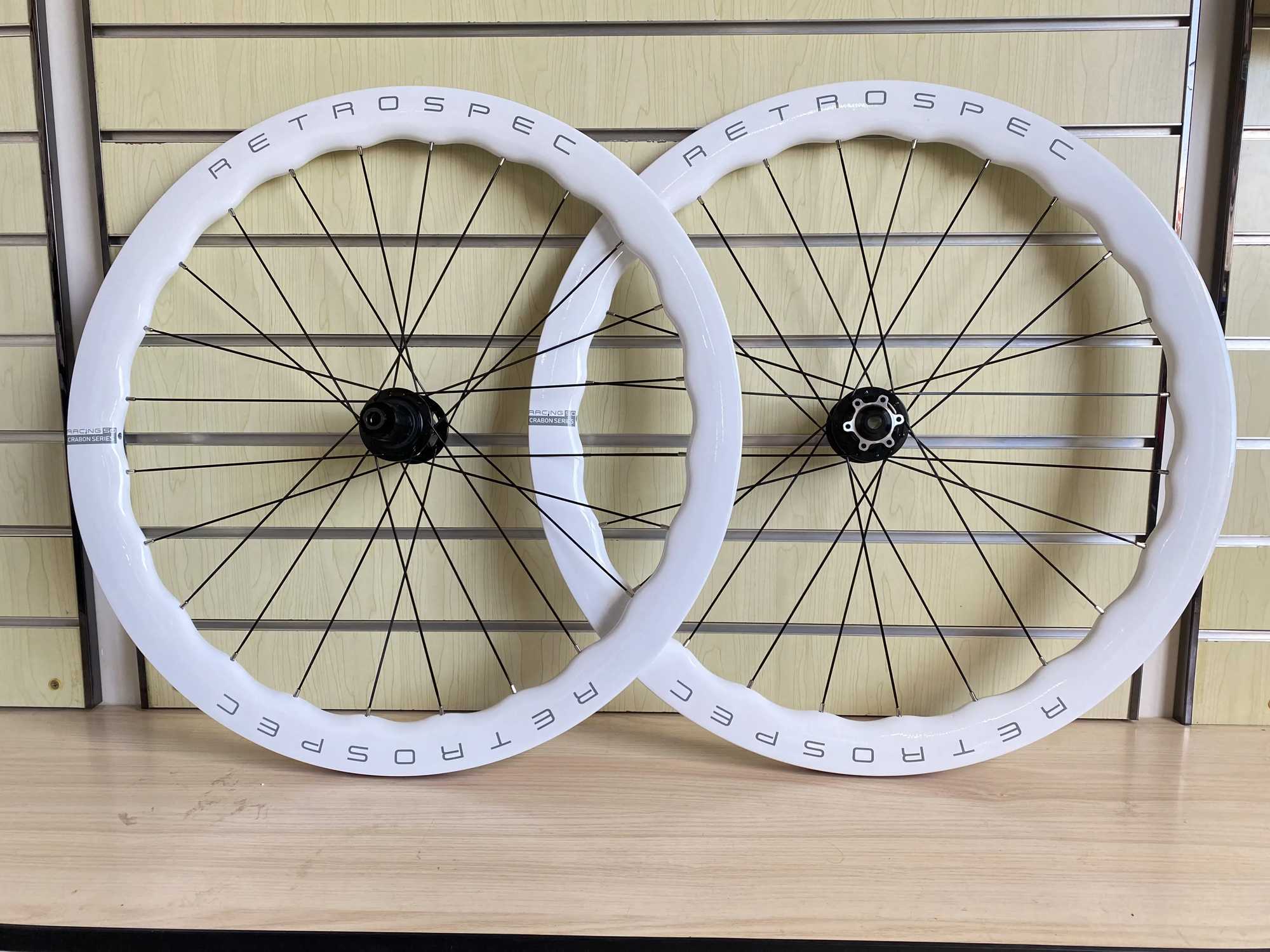 Bike Wheels Road Bike Carbon Fibre Wheel Set Wavy RETROSPEC Disc Brake RS 4 Bearing 700C Thru Axle Road Bicycle Carbon Wheel Set RS-H290 S241223