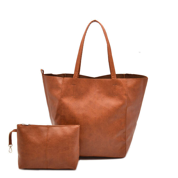European And American Retro Style New Bag Women's Soft Leather Large Capacity Shoulder Tote Bags