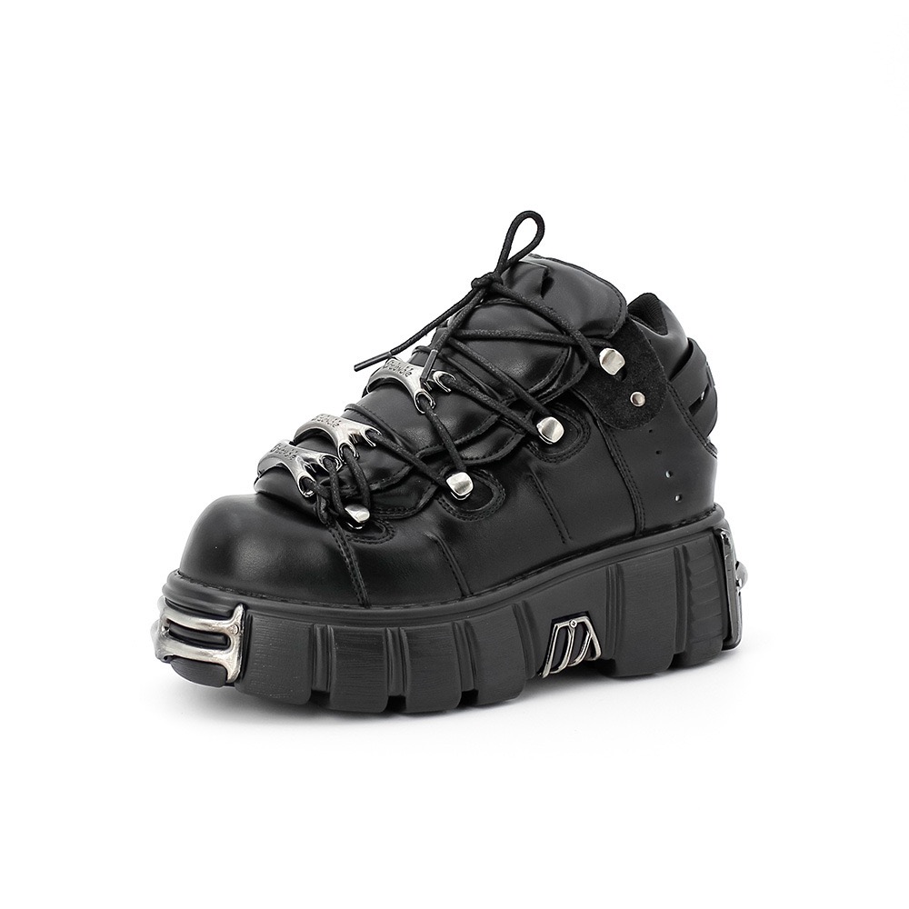 Punk Sneakers 30dec Rock 7cm Platform Woman Creepers Female Casual Flats Metal Decoration Thick Bottom Women Tennis Shoes