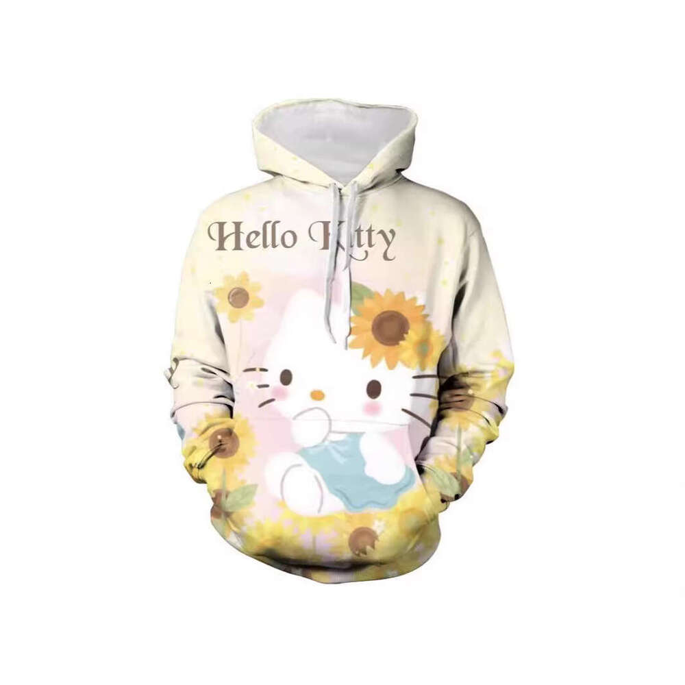 3D printed men's women's casual hooded sweatshirt for autumn and winter 2024