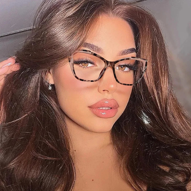 Womens optical glasses frame anti blue light blocking glasses Cats Eye womens fashion glasses 241202