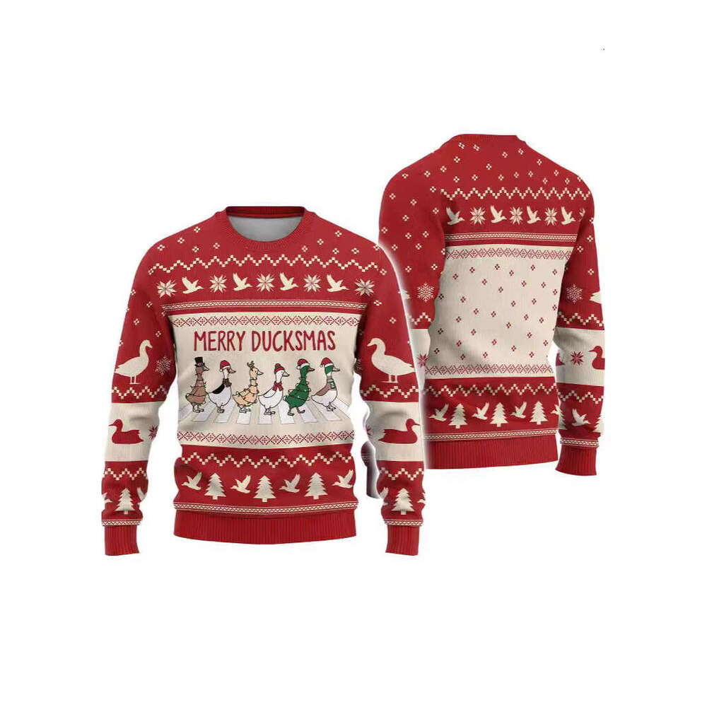 2024 New European American Round Neck Christmas 3D Men's and Women's Printed Hoodie