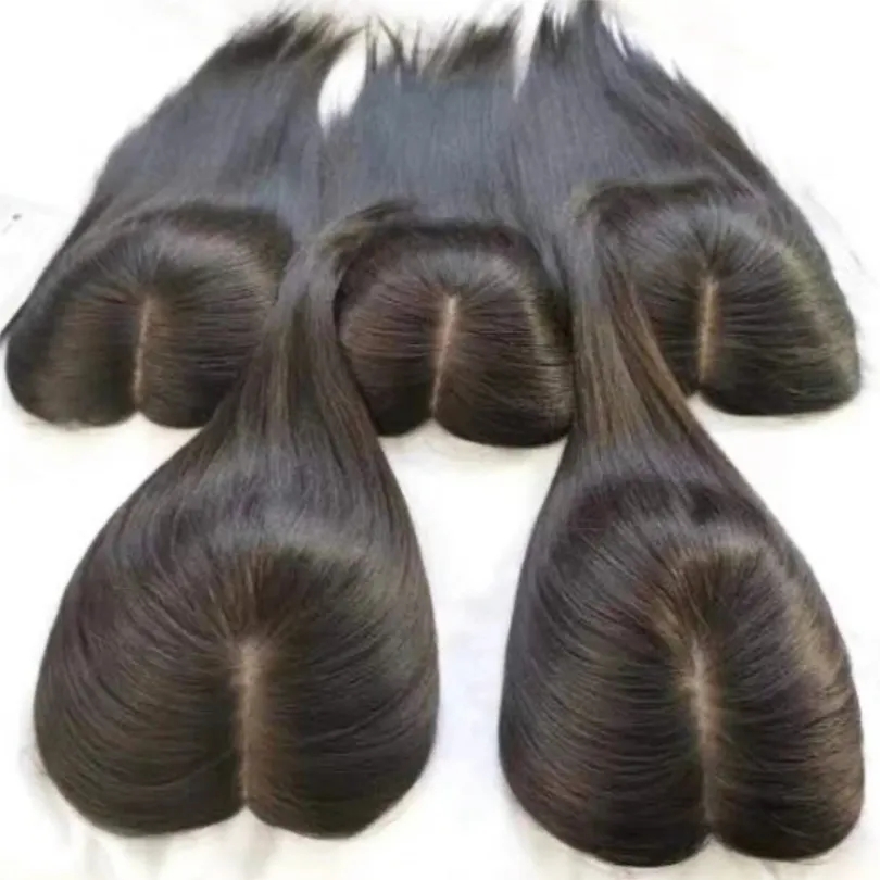 Virgin Clip In Hair Topper for Thinning Hair Natural Black Womens Human Hair silk base Topper 15X16CM Diva25