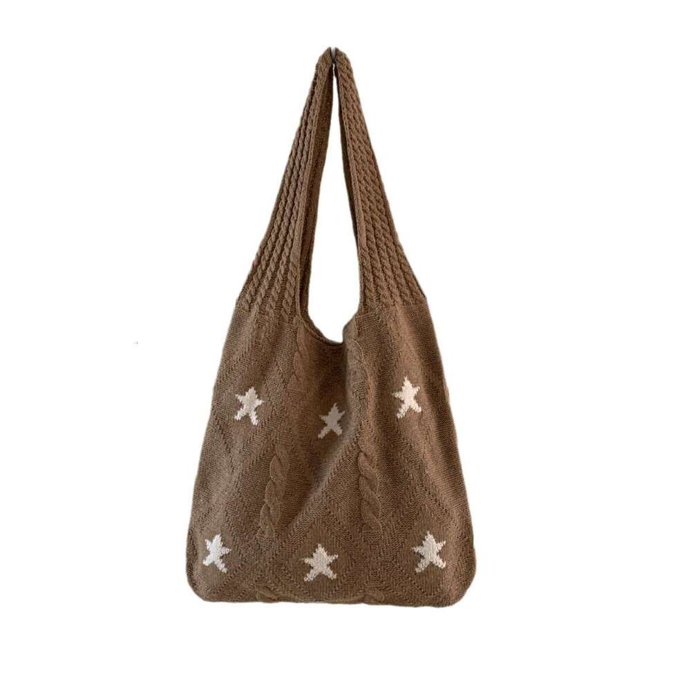 New Knitted Versatile Shoulder Women's Premium Exquisite Large Capacity Tote Bag B1