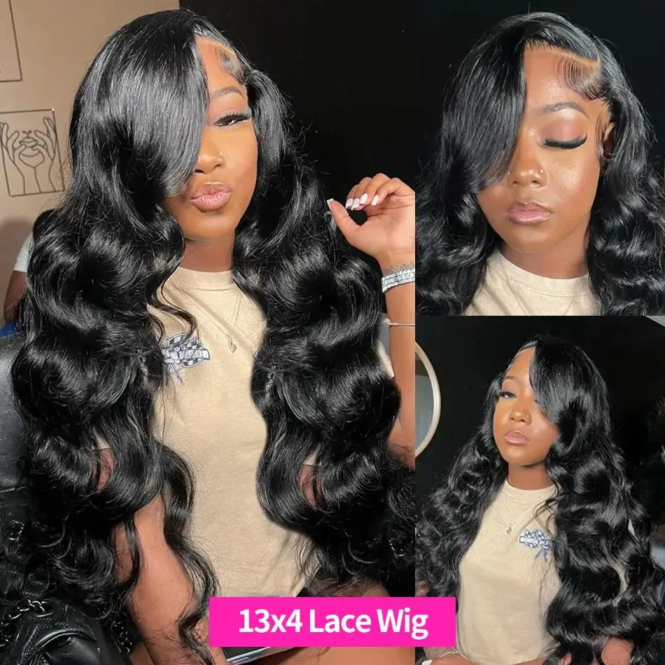 Free shipping Highlights Blue Blonde Colored Transparent Lace Frontal 13x4 Body Wave Human Hair Wigs PrePlucked Wig For Black Women