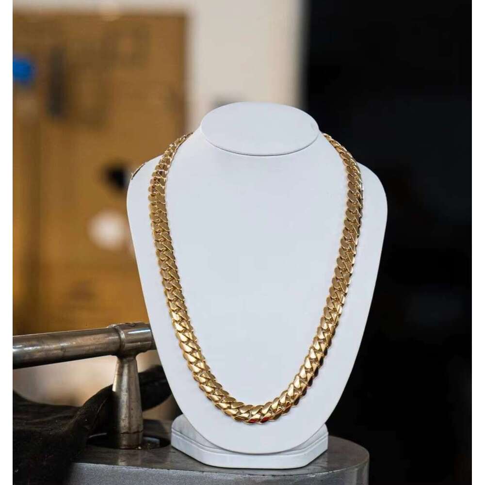 11Mm Miami K Chain Sterg Hip Hop Curb Sier Rapper Men Cuban Necklace