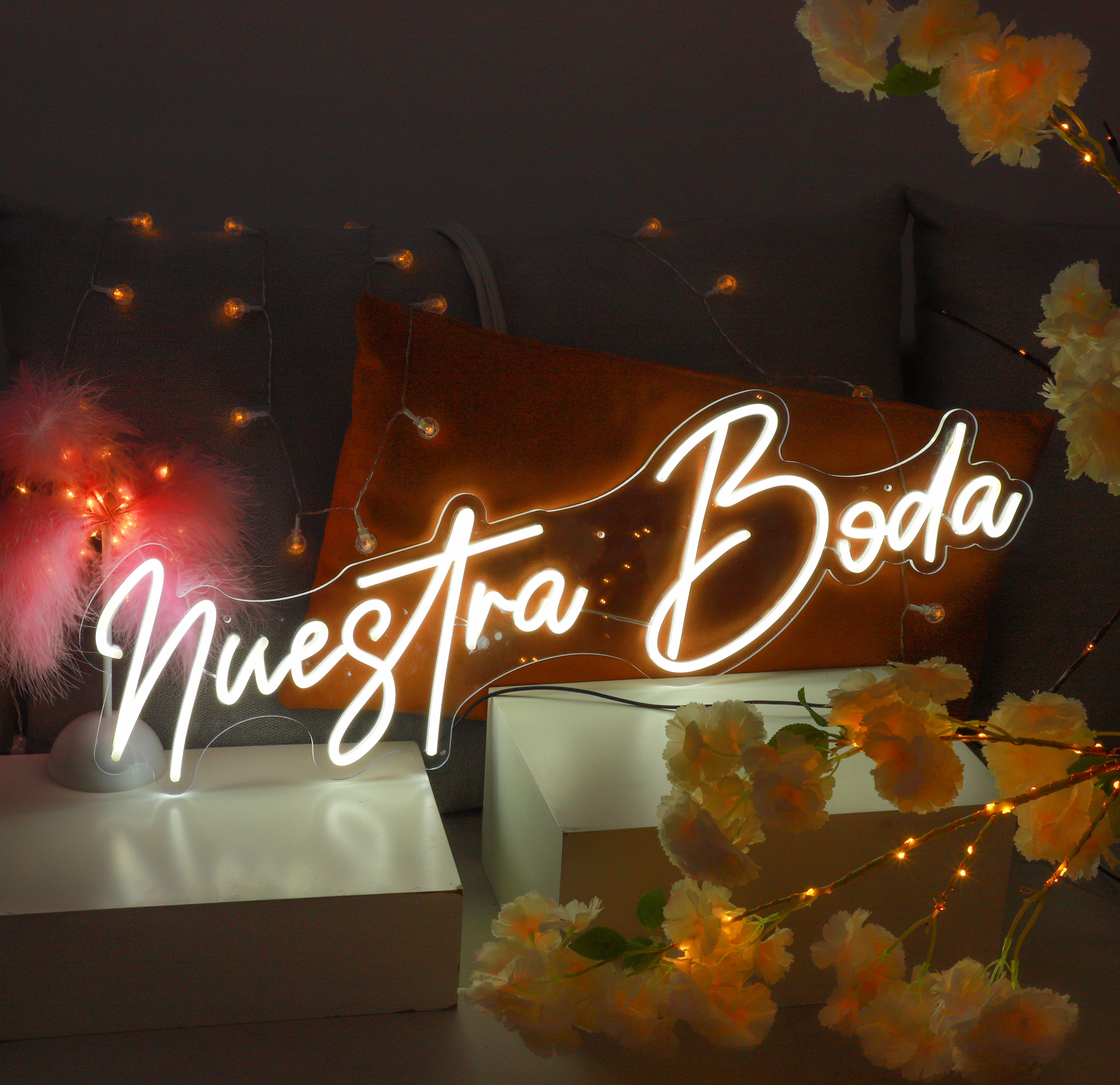 LED neon lights birthday celebration atmosphere decoration small night lights glowing letters internet red wall shaped lights