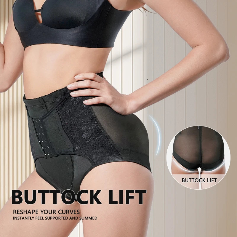 Butt Lifter Panties High Waist Tummy Control Body Shaper Cincher Panty Girdle Shapewear Underwear 241121