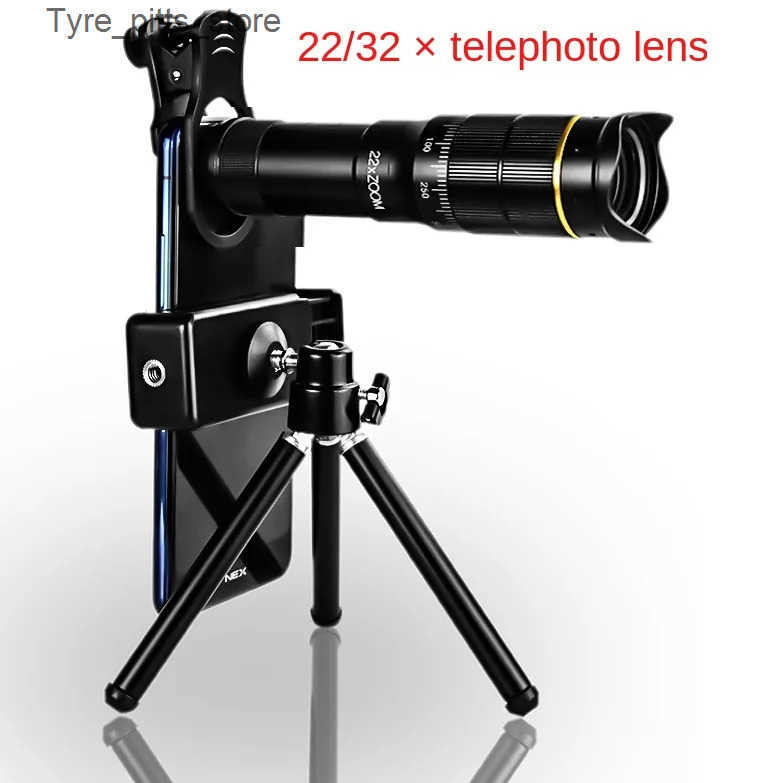 Telescopes New 4K Mobile Zoom Lens 22/32 x High Power HD Camera and Video Telephone Remote Control Lens L240910