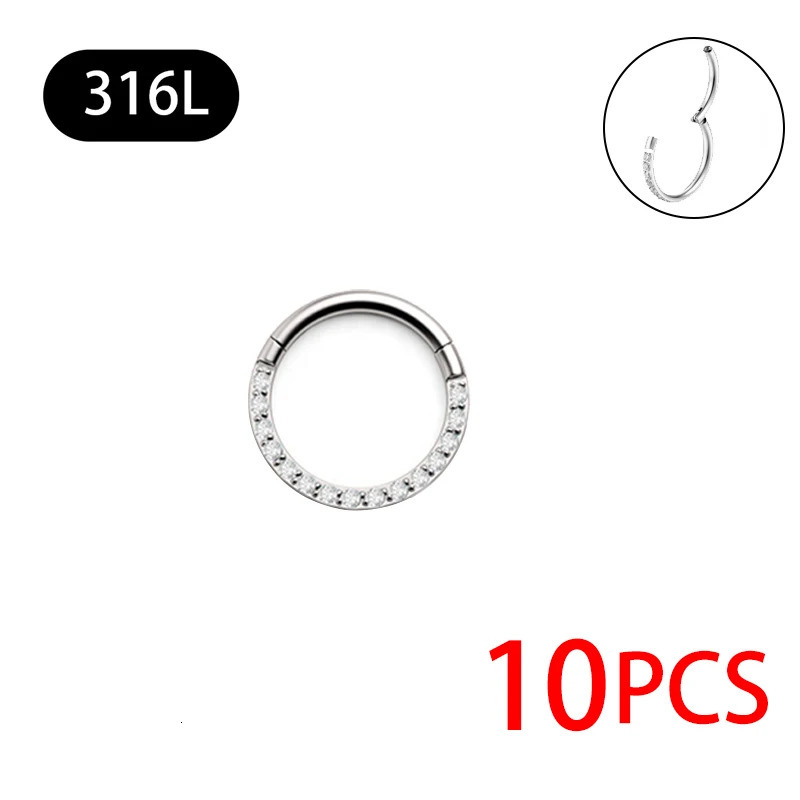 316L Navel Piercing Steel Earrings Nose Ring Piercing Jewelry Tragus Piercing Zirconia Sexy Body Jewelry 241120