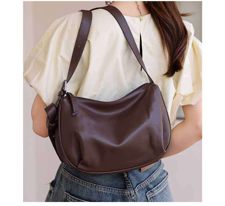 Motingsome Frist Layer Cowhide Handbag Women Saddle Purse Shoulder Fashion Satchel Lady Daily Bags Black Tote