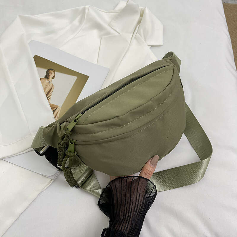 Crossbody Chest Canvas Casual Bag, Women's New Trendy Summer Sports Niche Versatile Ins Fashionable Waist Bag B2