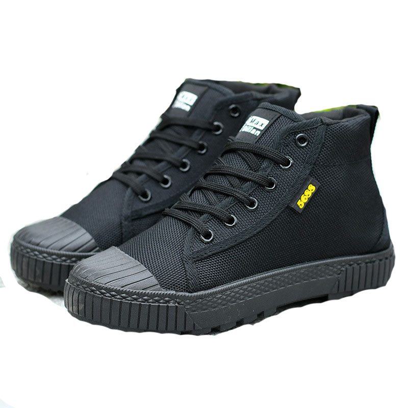 Training Wear wear-resistant yellow rubber canvas construction labor protection cloth shoes