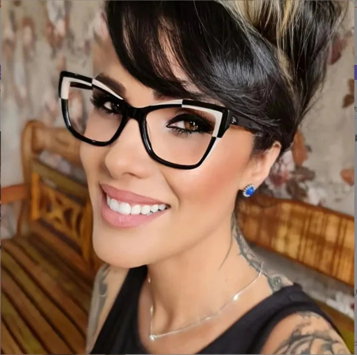 Womens optical glasses frame anti blue light blocking glasses Cats Eye womens fashion glasses 241202