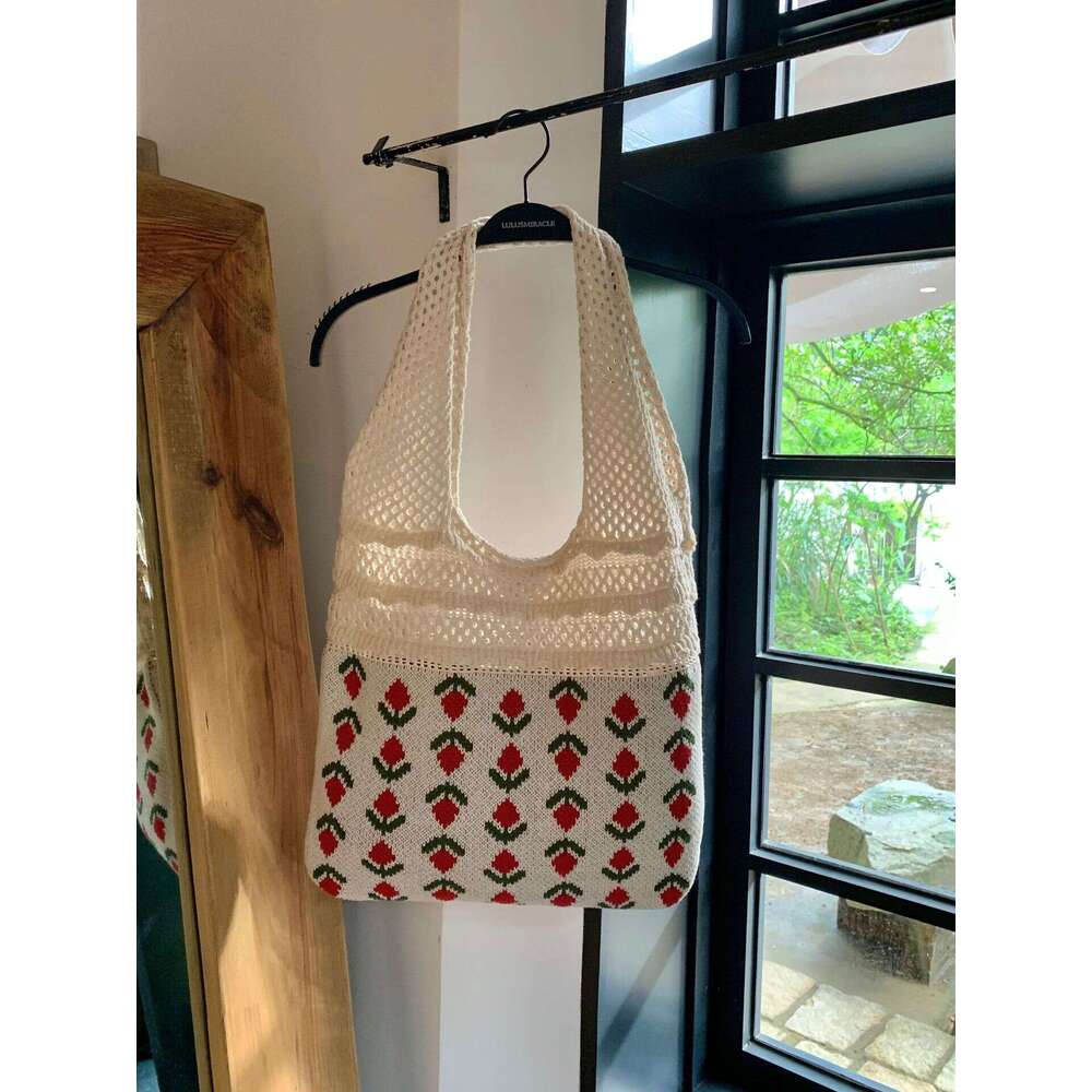 New Wer Tote Retro Mesh Hollow Women's Shoulder Knitted Bag Handbag B2