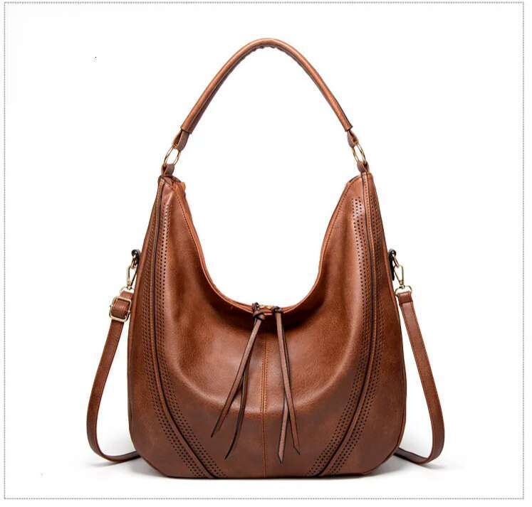 Fringe Hollowed-Out Shoulder Casual Bag Women's Tote Bag Burst Full Pu Leather Texture Independent Designer