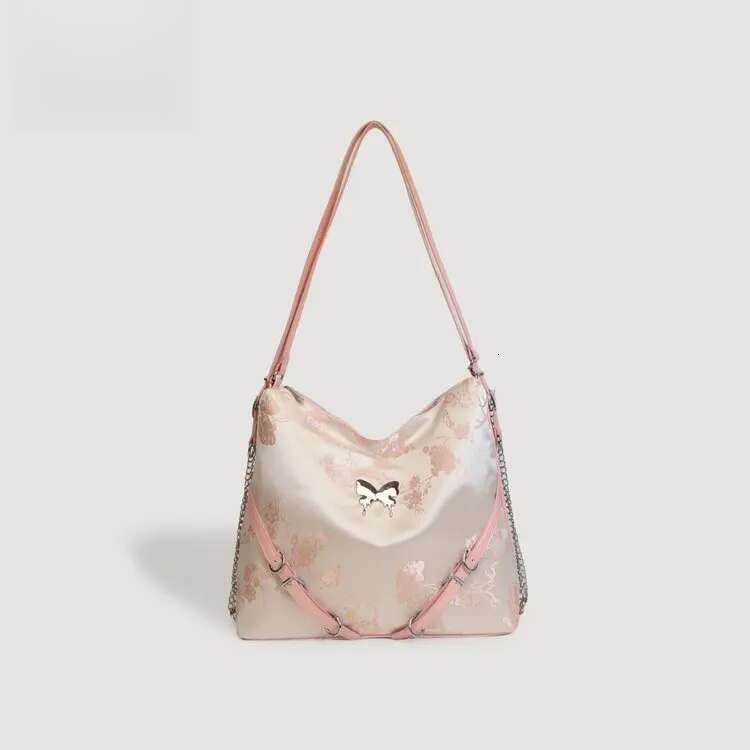 Embroidery Tote Women New Fashion All-In-One Shoulder Bag Network Red Popular Commuter Backpack