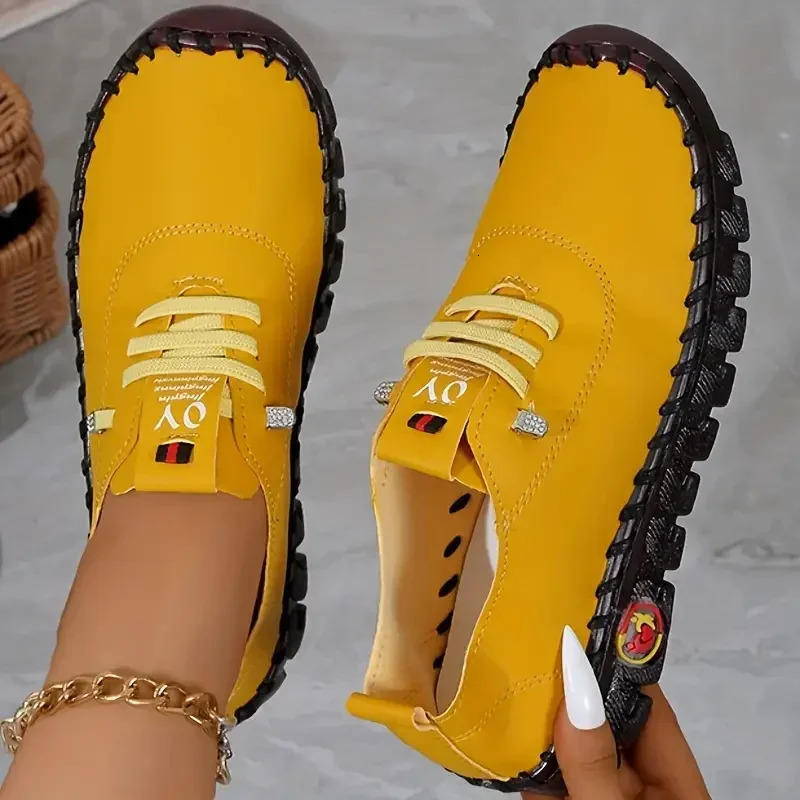 Sneakers 2025 New Spring Summer Loafers Soft-soled Roman Breathable Outdoor Retro Plus Size Single Shoes For Women