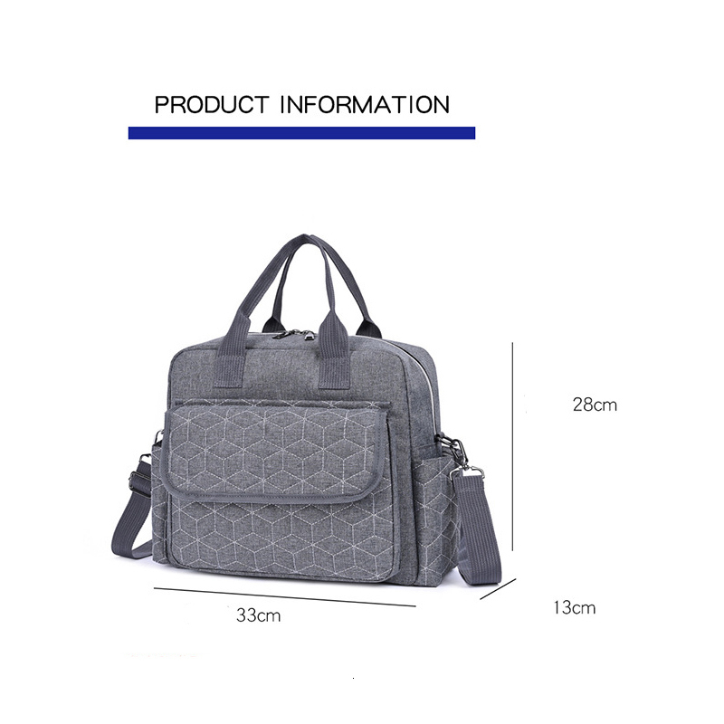 Tote Waterproof Solid Color Square Mummy Bags Large Capacity Stroller Hangbag Baby Diaper Storage Bag New