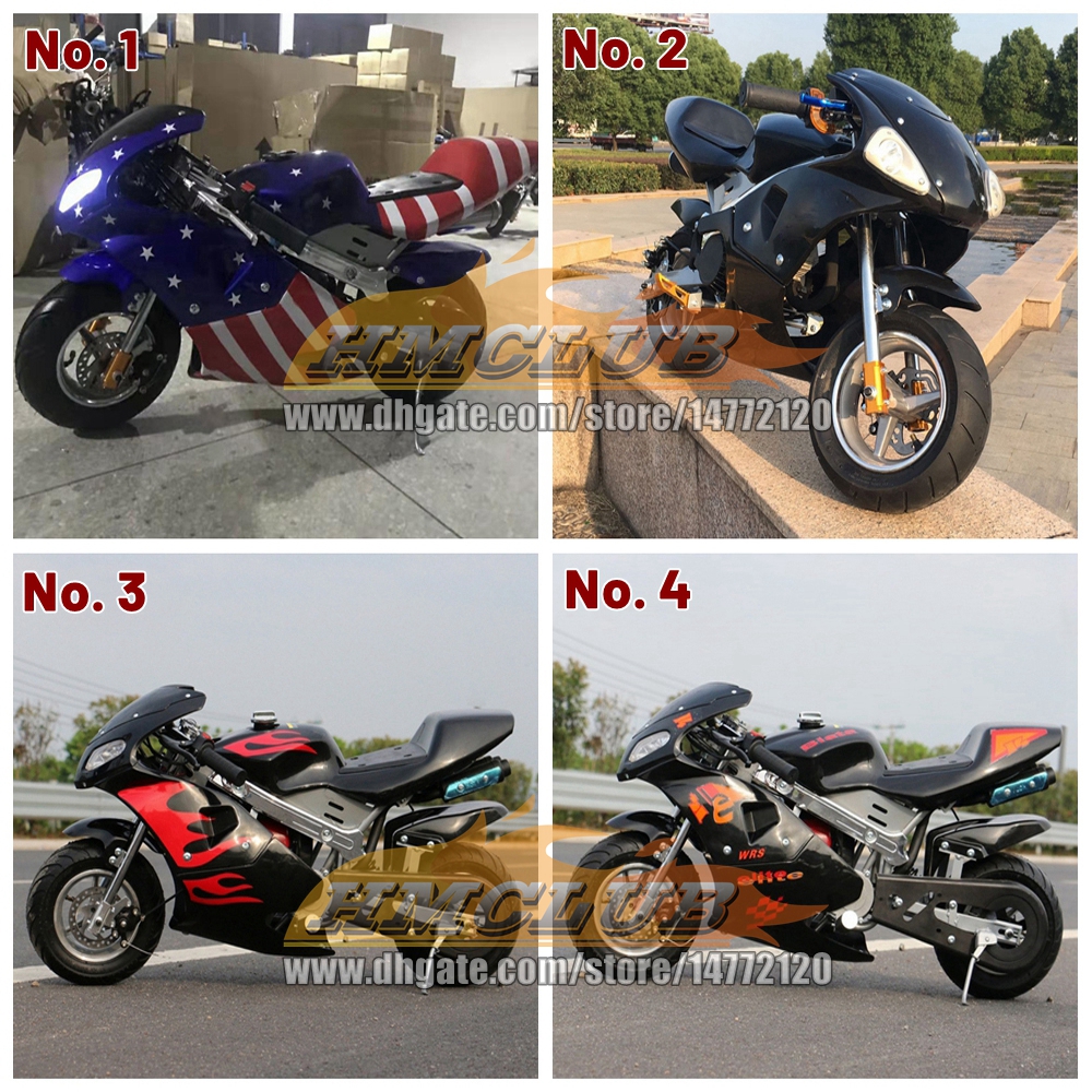 40Colors Real 2-Stroke 49 50 CC Mini Motorcycle OFF-Road Superbike Mountain Race Gasoline Pocket Bike Small Buggy Street MOTO Racing Autocycle Kids To