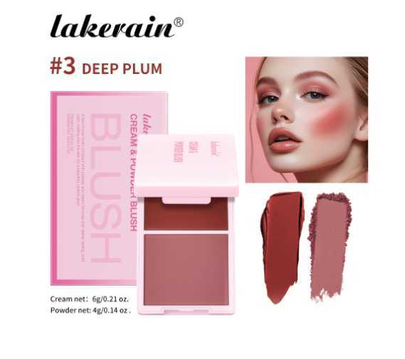 lakerain blush Cream Powder 2 in 1 Hydrating Delicate Blush Plate patrick ta blush XJ241202