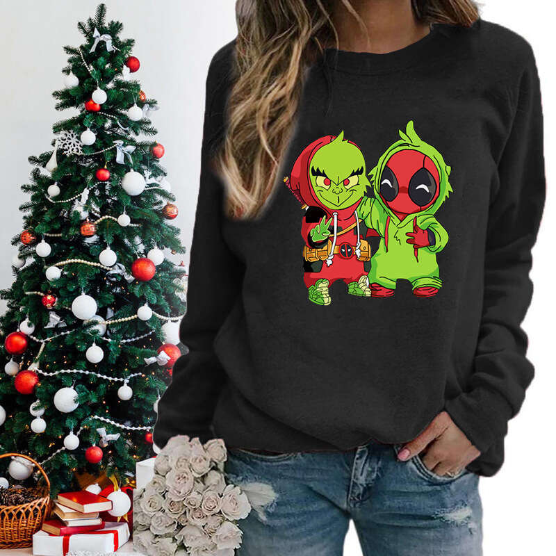 2024 Greentown trendy new Christmas casual loose top autumn winter fashionable men's and women's hoodie