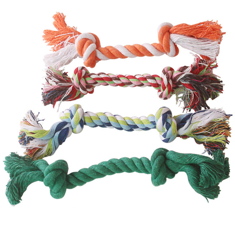 Dog Toy Cotton Rope Set with Colored Knots Cat and Dog Bite Resistance and Relaxation Toy Set