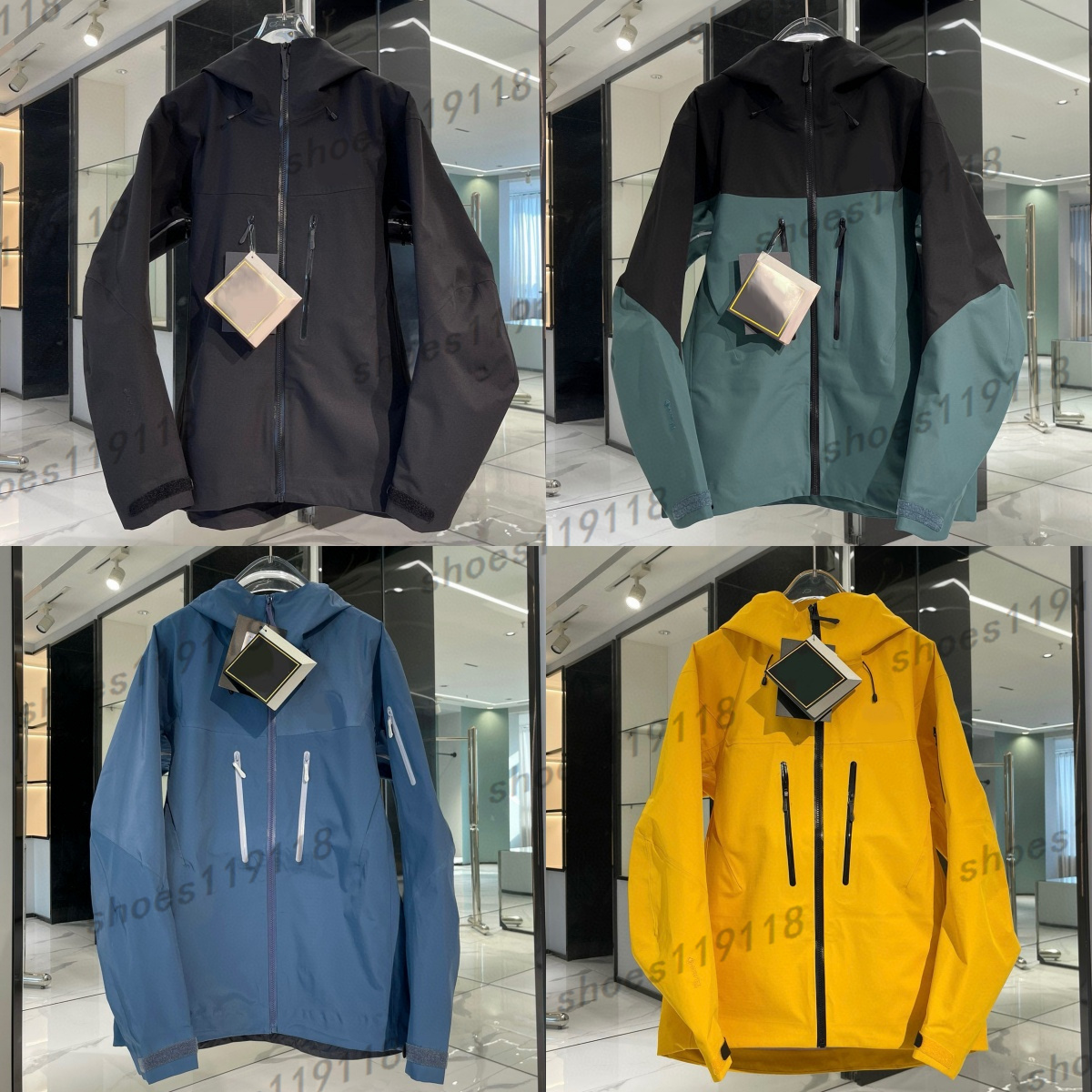 Men Jacket zipper Waterproof jackets Three Layer Outdoor warm Jackets For sports Men Women Male Casual Lightweight SV/LT GORE-TEXPRO Hiking S-2XL