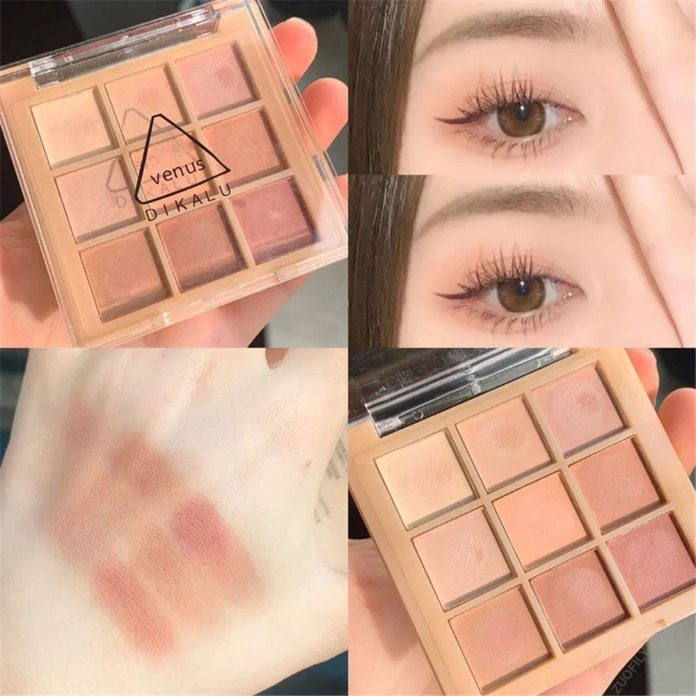 9 Colors All Matte Eyeshadow Palette Primer Waterproof Glitter Nude Eye Pigment Shimmer Shine shadow Powder 241118