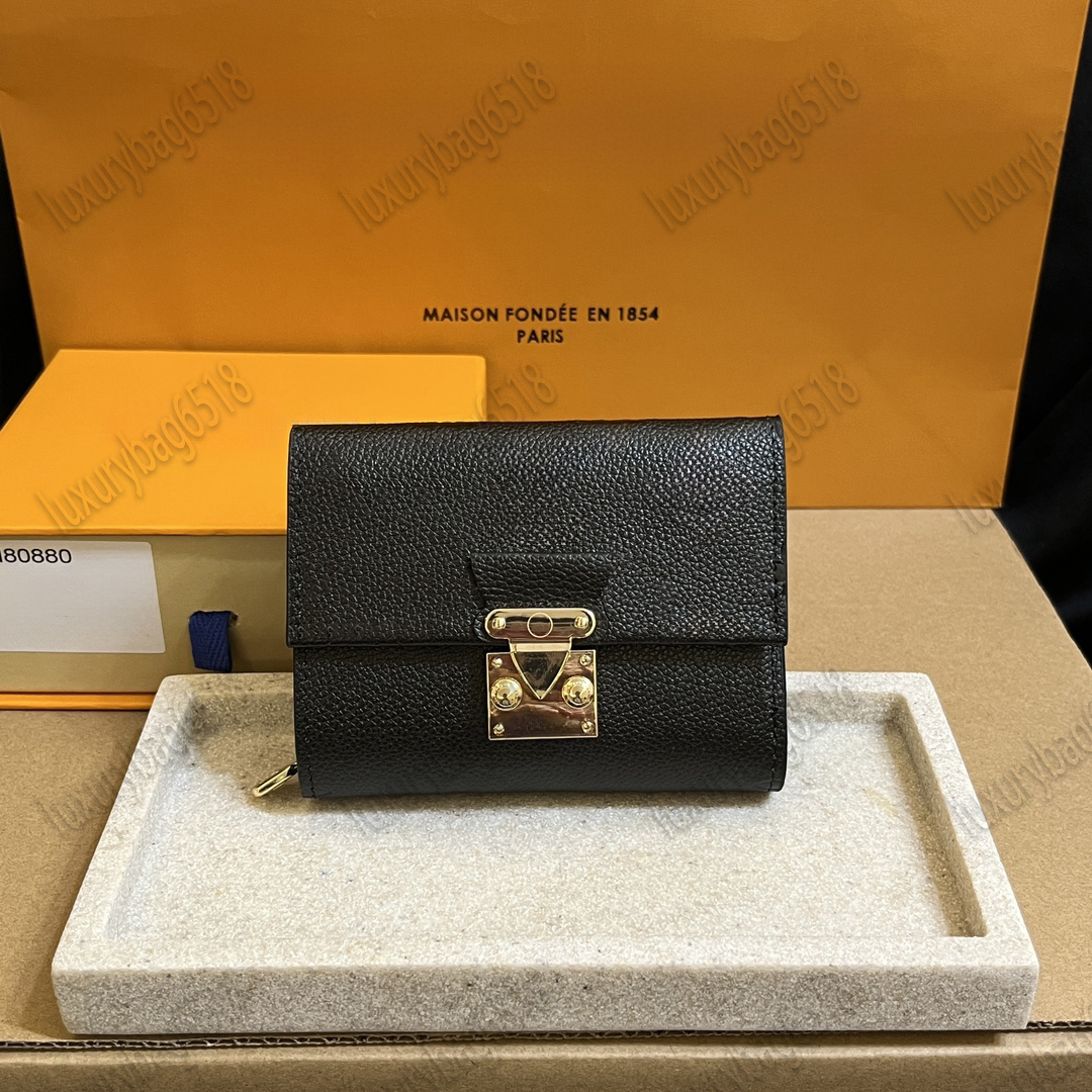 Fashion Designer Women Short Wallet woman purse Discount original box card holder ladies handbag checked flower 80880 81071