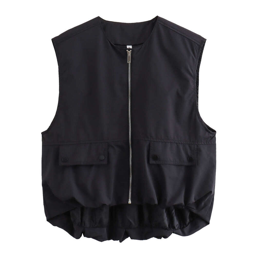 Summer Product European American Loose Casual Cardigan Women's Vest A14021 2024 New Style Unique and Elegant Clothing