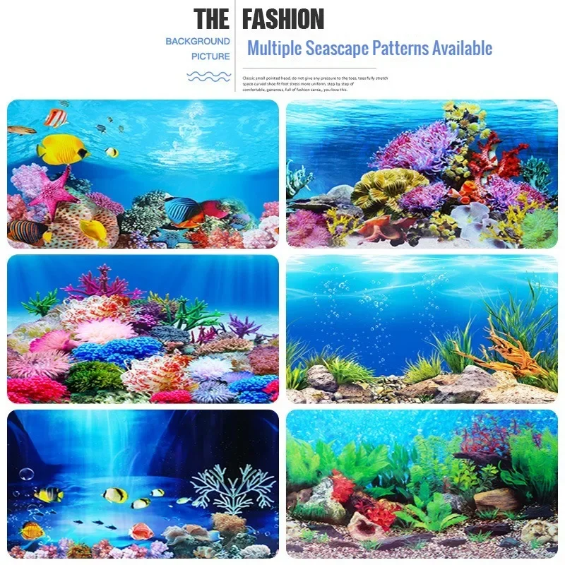 3d Marine Background for Aquarium Decorations Stickers & Poster Goods Decoration Fish Tanks and Aquariums Accessories Aquascape