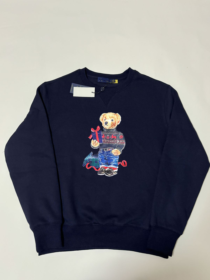 Fashion Men's Sweater T-shirt Men's casual Teddy Bear print pullover Hoodie Cartoon sweatshirt Designer Christmas gift Sports Bear