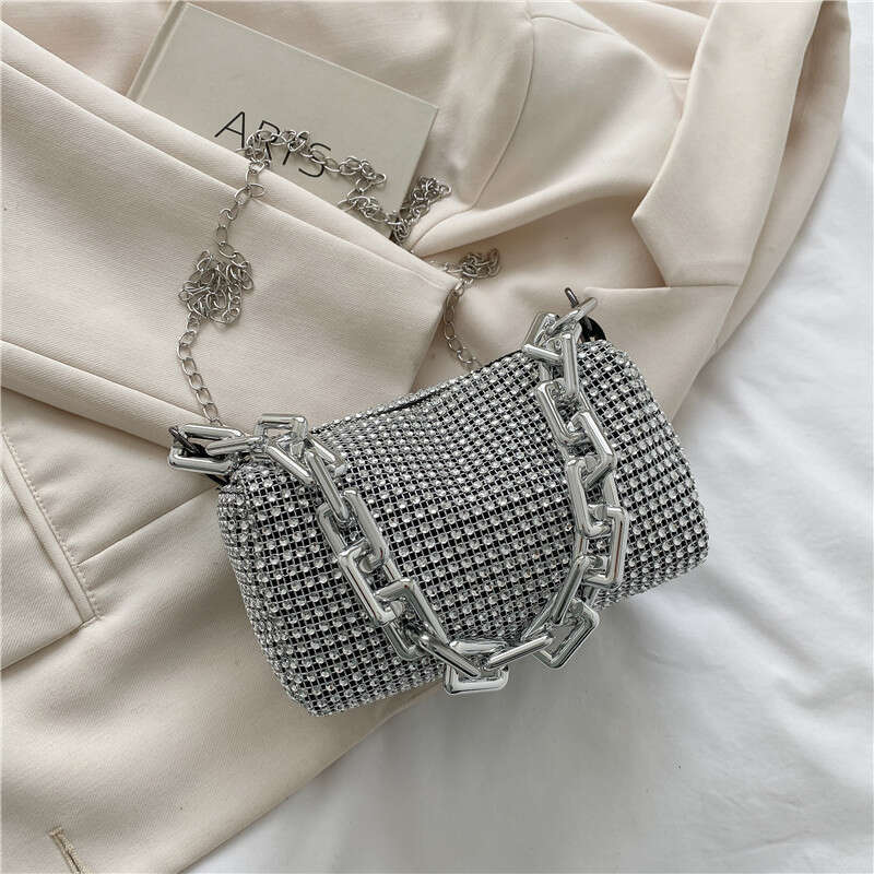 Spring And Summer Women's New Trend Color Dia Pillow Chain Strap Shoulder Personalized Crossbody Bag B2