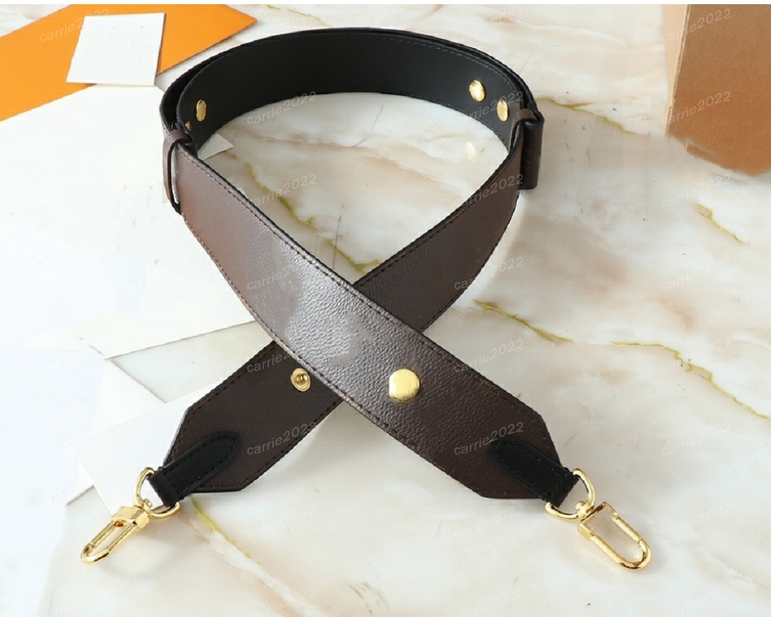 Designer Women Mon Bag Parts Accessories Strap France Brand Letters Printed Handbag Straps Lady Cross Body Leather Metal Hardware Belt Genuine Leather straps Brown