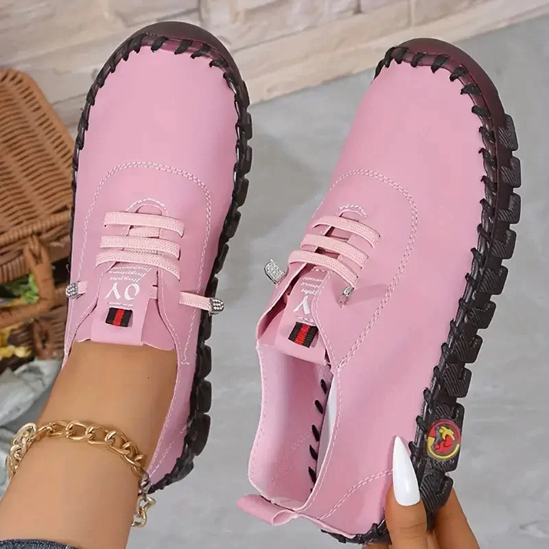 Sneakers 2025 New Spring Summer Loafers Soft-soled Roman Breathable Outdoor Retro Plus Size Single Shoes For Women