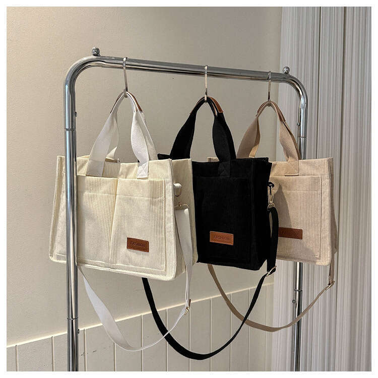 New Corduroy Large Capacity Handbag, Single Shoulder Crossbody Bag, Casual, Fashionable And Versatile B2