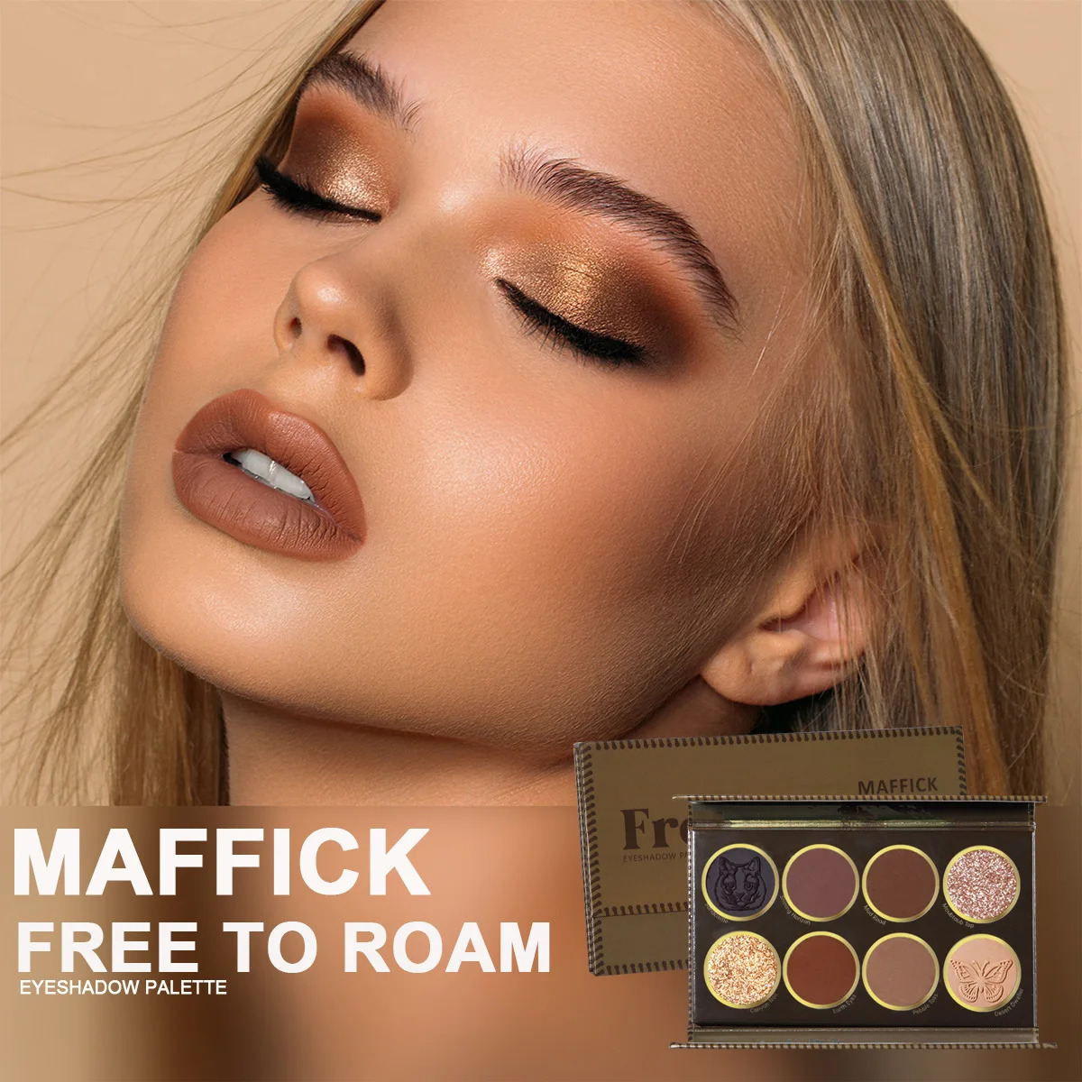 MAFFICK Free Roam 8Color Eyeshadow tray Matte Pearl easy to apply longlasting waterproof and sweat resistant texture fine 241118