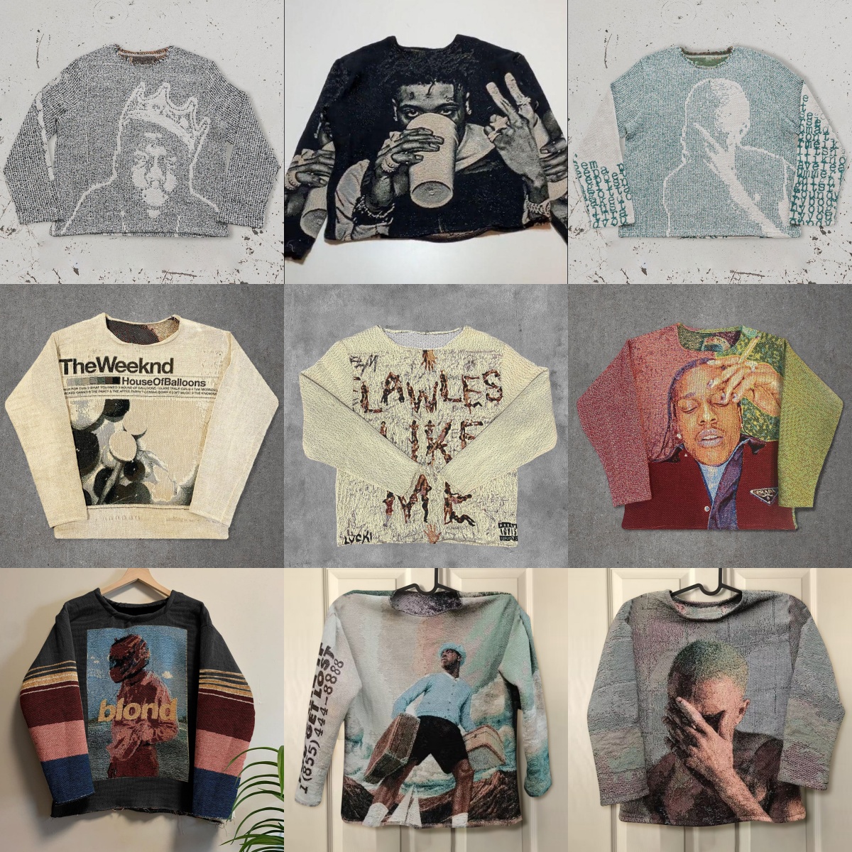 Sweatshirt Y2K Clothes American Gothic Hip Hop 3D Digital Graphics Oversized Sweatshirt Mens Womens Round Neck Long Sleeve Tops