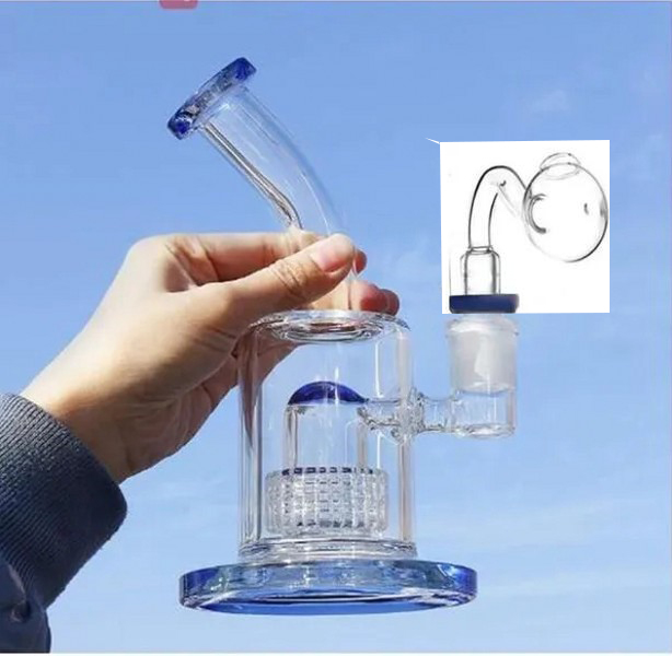Recycler Dab Rigs Hookahs Thick Glass Water Bongs Smoking Glass Pipe Oil Rig Unqiue Glass bong With 14mm Joint